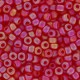 Miyuki rocailles Perlen 8/0 - Matted transparent light red ab 8-140FR